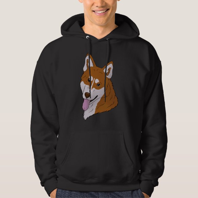 Siberian Husky  Red Hoodie (Front)