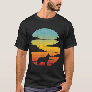 Siberian Husky Retro Vintage 60s 70s Sunset Dog Lo T-Shirt