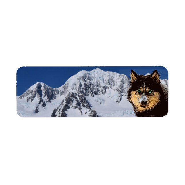 Siberian Husky Return Address Label (Front)