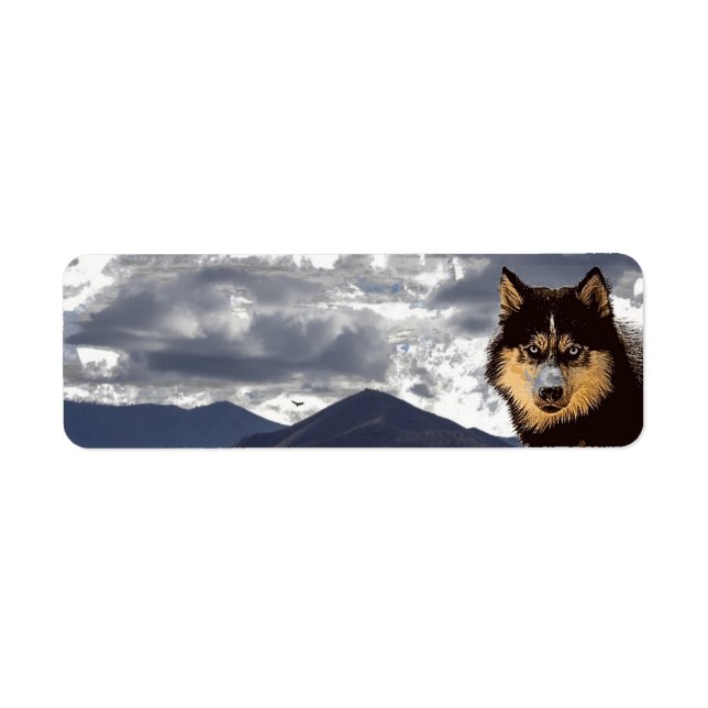Siberian Husky Return Address Label (Front)