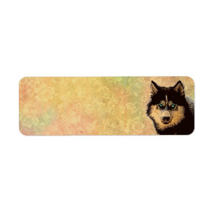 Siberian Husky Return Address Label