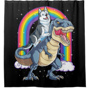 Siberian Husky Riding Dinosaur T Rex Gifts Boys