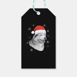 Siberian husky Satan Christmas Kids Boys Girls Gift Tags