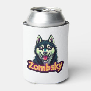 Siberian Husky Sibe Zombie Dog Halloween Essential Can Cooler