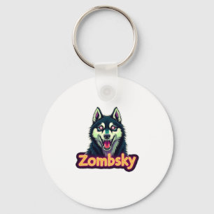 Siberian Husky Sibe Zombie Dog Halloween Essential Keychain