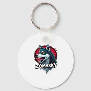 Siberian Husky Sibe Zombie Dog Halloween Essential Keychain