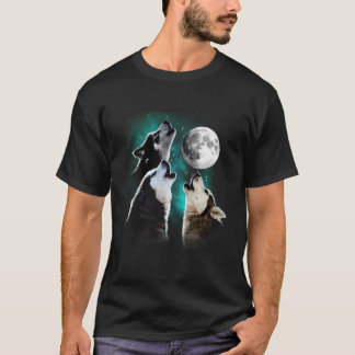 Siberian Husky Siberian Husky Howling At The Moon T-Shirt