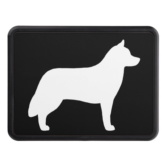 Siberian Husky Silhouette Trailer Hitch Cover (Front)