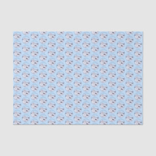 Siberian Husky (Silver and White) Painting Dog Art Tissue Paper