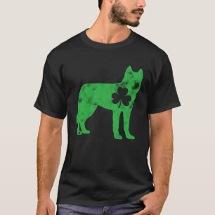 Siberian Husky St Patrick s Day Boys Girls Shamroc T-Shirt