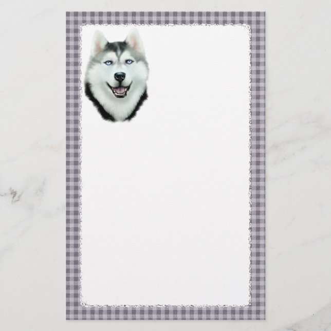 Siberian Husky Stationery (Front)