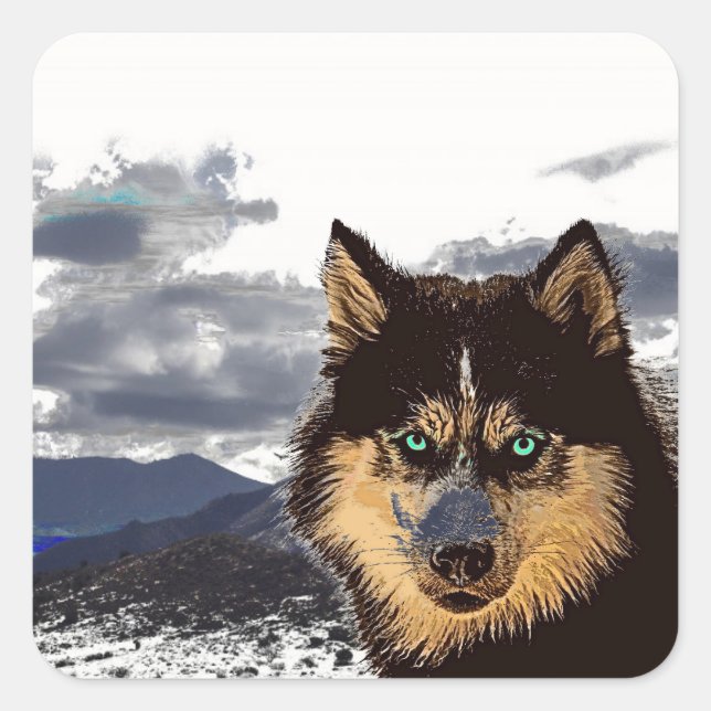 Siberian Husky Sticker (Front)