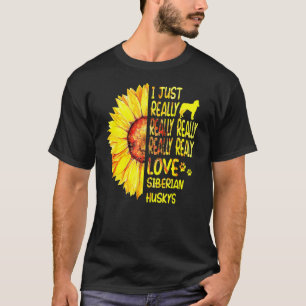 Siberian Husky  Sunflower Women T-Shirt