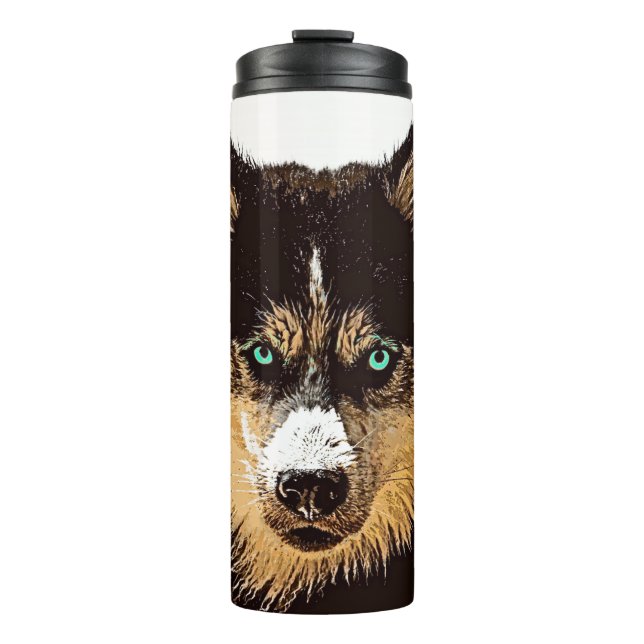 Siberian Husky Thermal Tumbler (Front)
