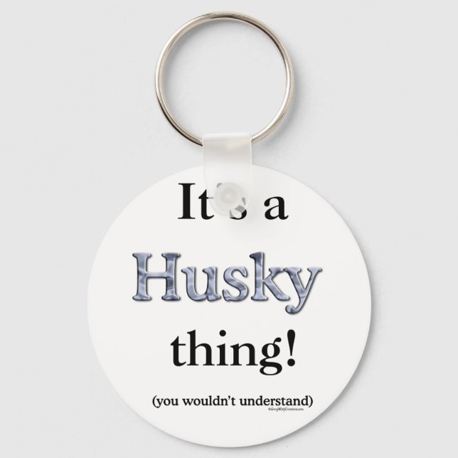 Siberian Husky Thing Keychain (Front)