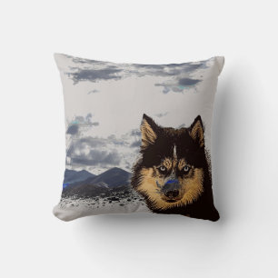Siberian Husky Throw Pillow