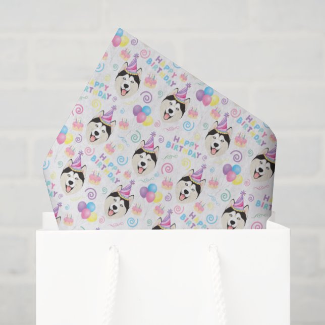 Siberian Husky Tissue Paper (Gift Bag)