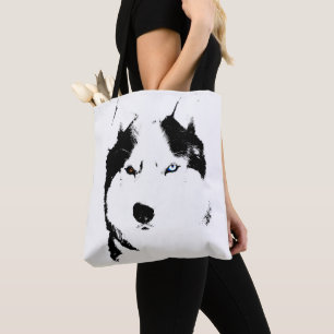 Siberian Husky Tote Bag Husky Malamute Beach Bags