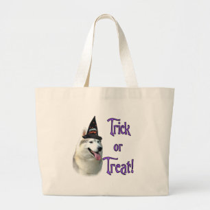 Siberian Husky Trick Large Tote Bag