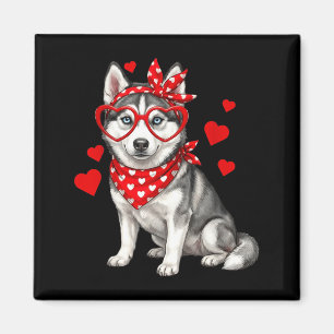 Siberian Husky Valentines Day Lover Dog Heart Magnet