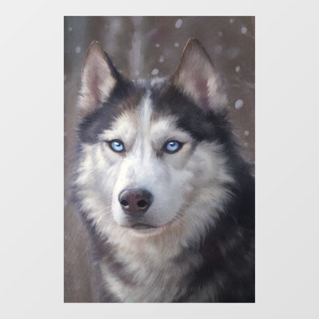 Siberian Husky Window Cling (Sheet)
