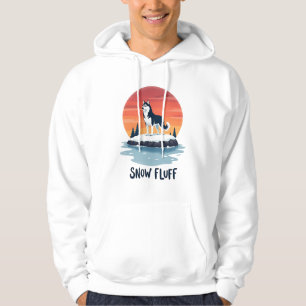 Siberian Husky Winter Sunset Hoodie
