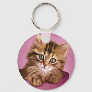 Siberian Kitten Keychain