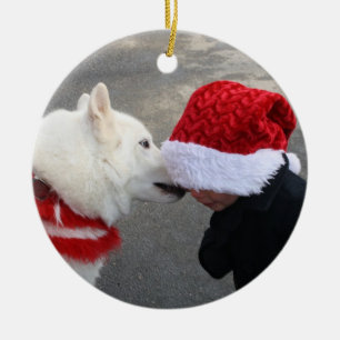 Siberian Love Ceramic Ornament
