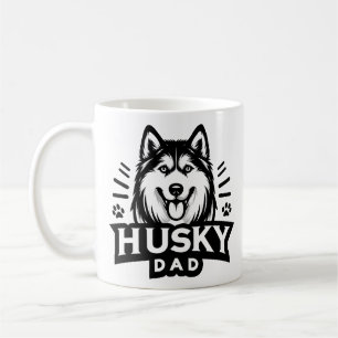 Siberian Spirit: Embracing Fatherhood as Husky Dad Coffee Mug