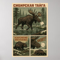 Siberian Taiga Wild – Moose & Wolverines