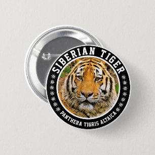 Siberian Tiger 2 Inch Round Button