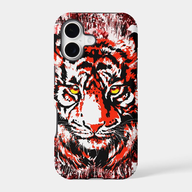 Siberian Tiger Head - Tiger Face Red (Back)