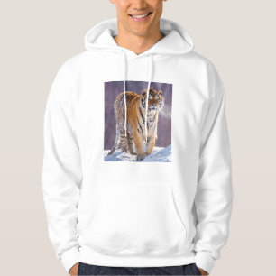 Siberian tiger in snow, China Hoodie