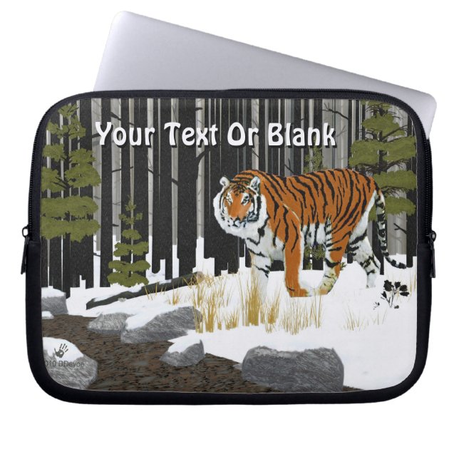 Siberian Tiger Laptop Sleeve (Front)