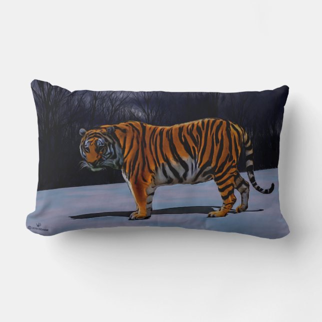Siberian Tiger Lumbar Pillow (Front)