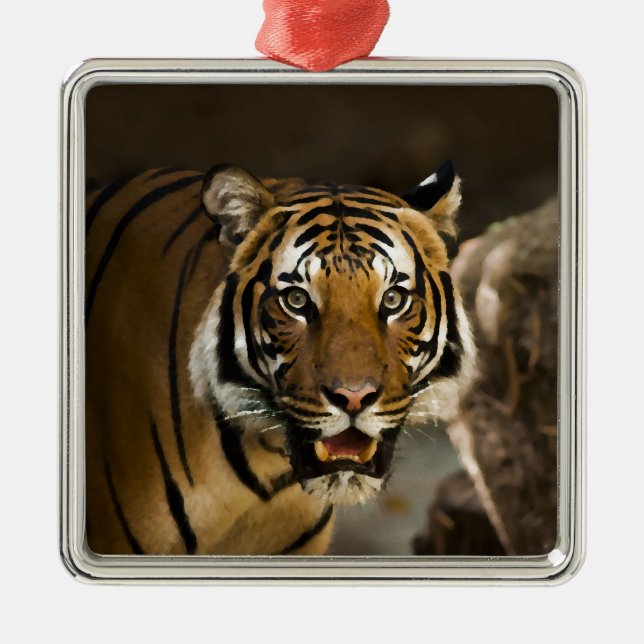 Siberian Tiger Metal Ornament (Front)