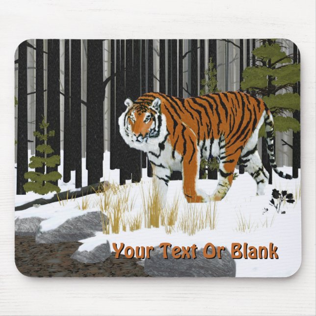 Siberian Tiger Mouse Pad (Front)