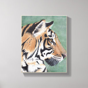 Siberian Tiger Original Watercolor Wall Art Piece