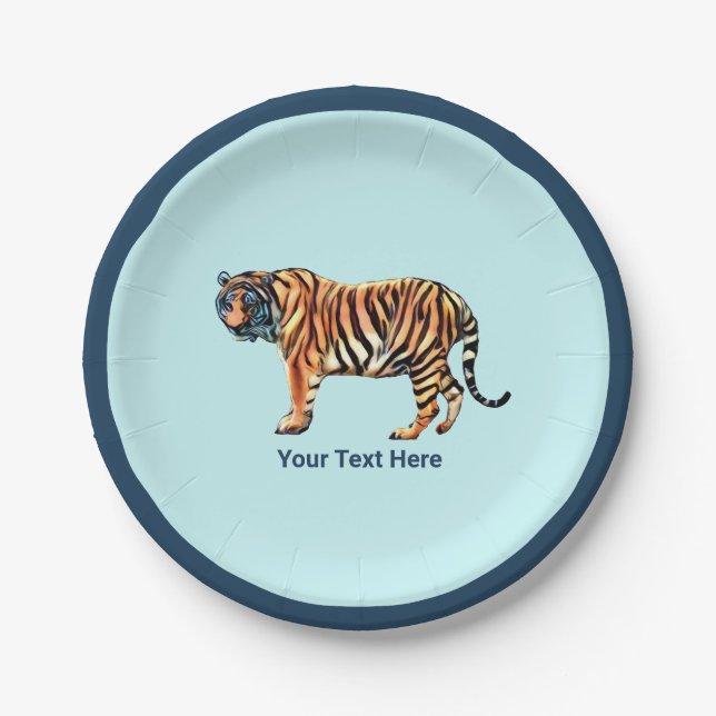 Siberian Tiger Paper Plate (Front)