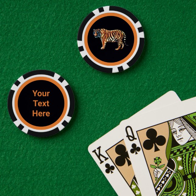 Siberian Tiger Poker Chips (Poker Table (Double))