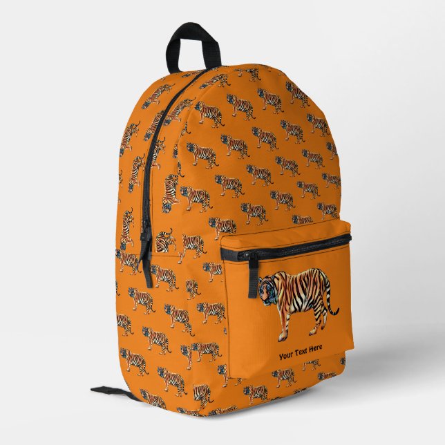 Siberian Tiger  Printed Backpack (Back Corner Left)