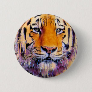 Siberian Tiger [Round Tin Badge] 2 Inch Round Button