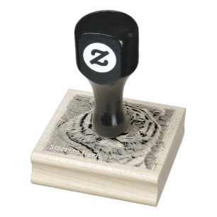 Siberian Tiger Rubber Stamp