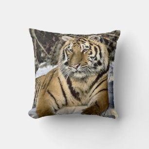 Siberian Tiger Wildlife Lovers Throw Pillow