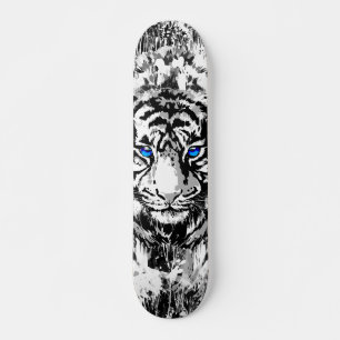 Siberian White Tiger Skateboard Deck