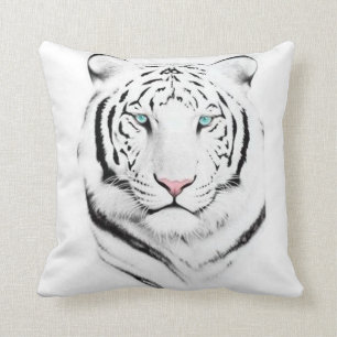 Siberian White Tiger Throw Pillow