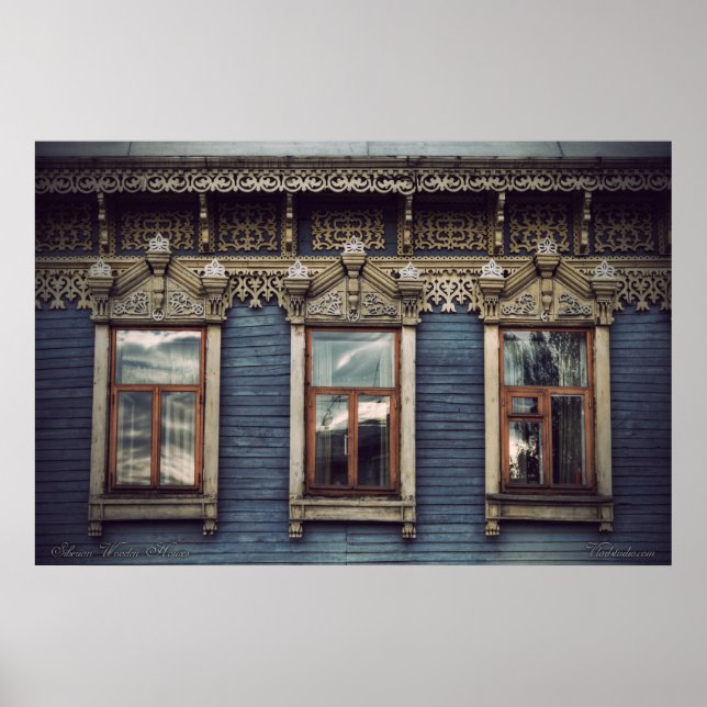 Siberian wooden houses (project by vladstudio.com) poster (Front)