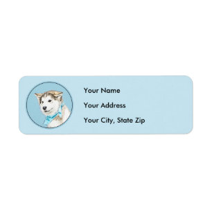 Sibérie Husky (argent et blanc) Peinture Chien Art
