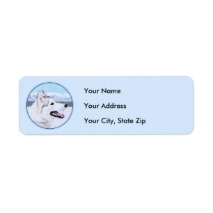 Sibérie Husky (argent et blanc) Peinture Chien Art