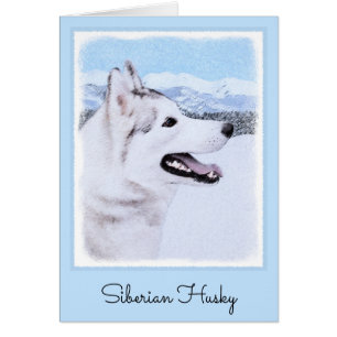 Sibérie Husky (argent et blanc) Peinture Chien Art